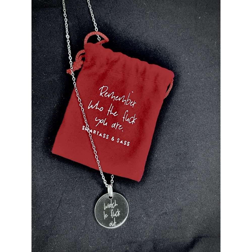 Sassy IDGAF Necklace Stainless Steel 18" Never Worn NEW